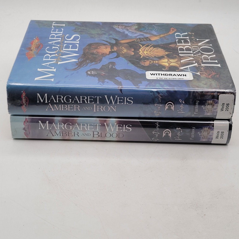 Margaret Weis Amber Iron & Blood HC 1st Print Dragonlance Dark Disciple Set